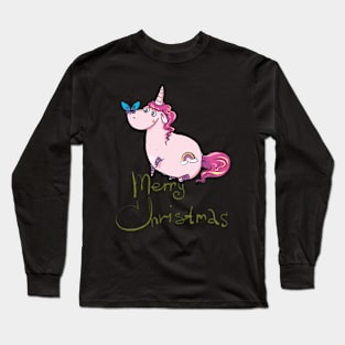 UNICORN MERRY CHRISTMAS Long Sleeve T-Shirt